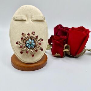 Coro Sterling Vermeil Regency Star Brooch Pendant VTG Rare Adolph Katz Design